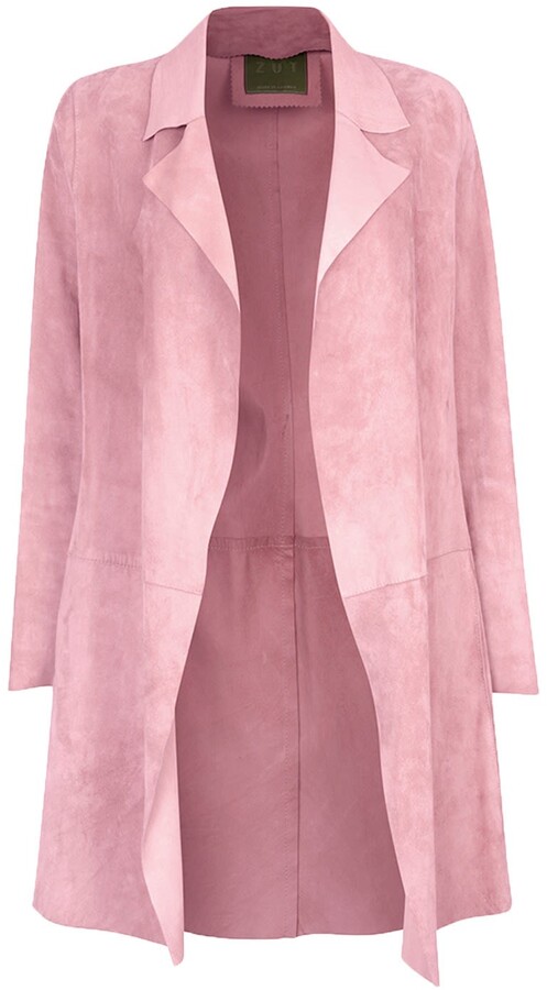 pink suede blazer
