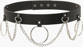 boohoo Ring & Chain Detail Waist Belt