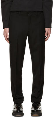 Comme des Garcons Homme Plus Black Wool Cuffed Trousers