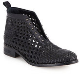 Thumbnail for your product : Freda SALVADOR Draw Studded Woven Leather Ankle Boots