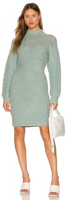 Womens Clothing Dresses Mini and short dresses Nicholas Synthetic Brooklyn Cable Knit Dress in Green 