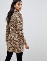 Thumbnail for your product : Parisian Belted Leopard Coat