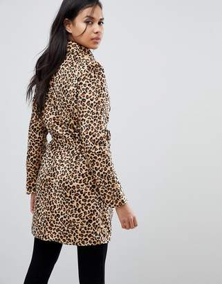 Parisian Belted Leopard Coat