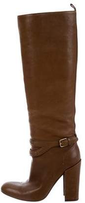 Saint Laurent Leather Knee-High Boots
