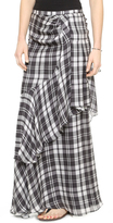 Thumbnail for your product : Haute Hippie Plaid Side Tuck Maxi Skirt