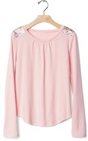 Thumbnail for your product : Gap Sequin shoulder long sleeve tee