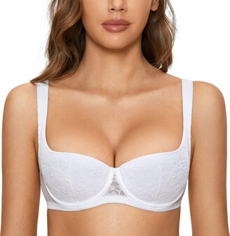 Buy Latte Nude Recycled Lace Full Cup Comfort Bra - 44C