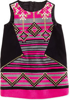 Thumbnail for your product : Milly Minis Jacquard Shift Dress, Black/Pink