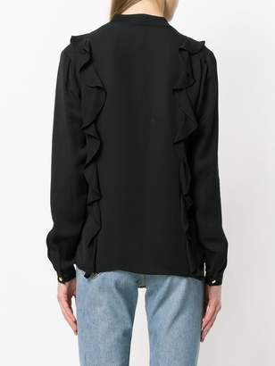 MICHAEL Michael Kors lace-up front ruffle blouse