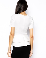 Thumbnail for your product : ASOS Top with Double Frill Peplum