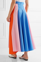 Thumbnail for your product : Peter Pilotto Asymmetric Cotton-poplin Skirt - Bright blue