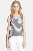 Thumbnail for your product : Majestic Bleached Stripe Linen Tank