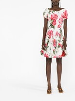Thumbnail for your product : Dolce & Gabbana Carnation-print flared minidress