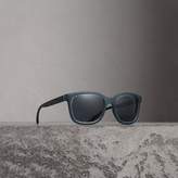 Thumbnail for your product : Burberry Embossed Check Detail Square Frame Sunglasses