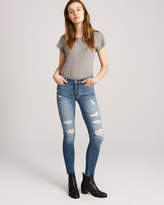Thumbnail for your product : Abercrombie & Fitch A&F Women's Ripped Low Rise Super Skinny Jeans in Ripped Blue - Size 32
