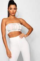 Thumbnail for your product : boohoo Snake Print Slinky Bandeau Crop Top
