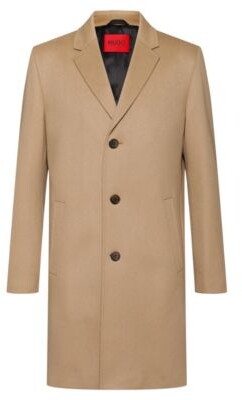 HUGO BOSS Regular Fit Coat In A Wool Blend With Cashmere - Beige - ShopStyle