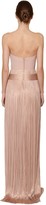 Thumbnail for your product : Maria Lucia Hohan Long Strapless Metallic Silk Tulle Dress