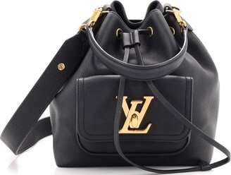 Louis Vuitton Lockme Bucket Bag Leather Nano Neutral
