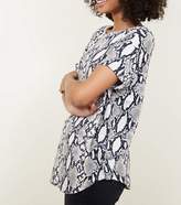 Thumbnail for your product : New Look Brown Snake Print Short Sleeve T-Shirt