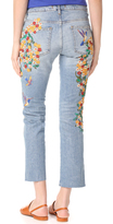 Thumbnail for your product : Free People Embroidered Girlfriend Jeans
