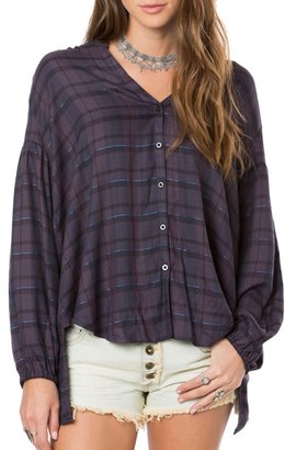 O'Neill Women's Marilyn Plaid High/low Blouse