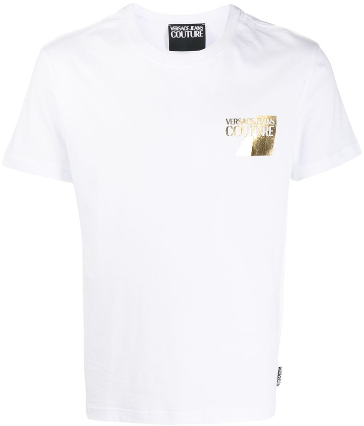 versace jeans crew neck logo t shirt black