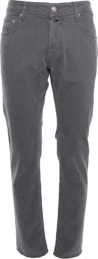 Jacob Cohen Logo Patch Slim-Fit Trousers