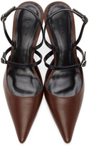 Thumbnail for your product : BY FAR Brown & Black Nappa Tiffany Slingback Heels