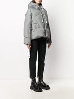 Thumbnail for your product : KHRISJOY Logo Drawstring Feather Down Jacket