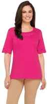 Thumbnail for your product : Factory Quacker Smile N' Style Scalloped Elbow Sleeve T-shirt