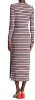 Thumbnail for your product : 1 STATE Striped Long Sleeve Rib Knit Midi Dress