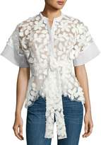 Thumbnail for your product : Alexis Danelle Floral-Embroidered Short-Sleeve Top