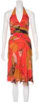 Thumbnail for your product : Pamella Roland Silk Halter Dress