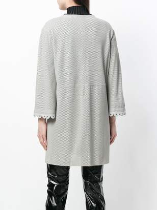 Drome long perforated jacket