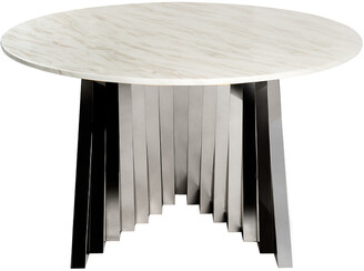 Statements By J Waterfall Marble Top Dining Table