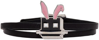 McQ Black Electro Bunny Mini Wrap Bracelet