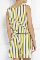 Thumbnail for your product : Marni Infinite Lines striped cotton playsuit