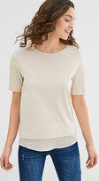 Thumbnail for your product : Esprit Fabric hem T-shirt