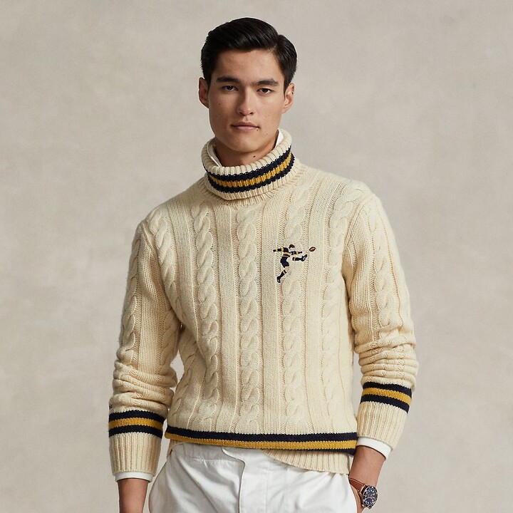 Ralph Lauren Cable-Knit Wool-Blend Turtleneck Sweater - ShopStyle