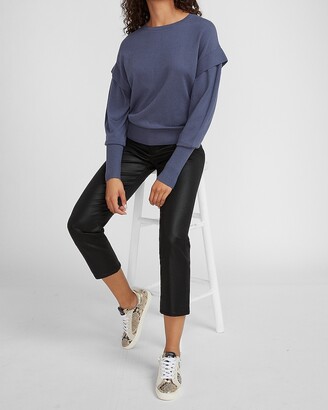 Express Capped Sleeve Crew Neck Sweater