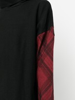 Thumbnail for your product : Yohji Yamamoto Roll-Neck Check Sleeve Top