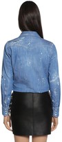 Thumbnail for your product : DSQUARED2 Distressed Cotton Denim Western Shirt