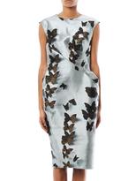 Thumbnail for your product : Lanvin Butterfly-print fitted dress
