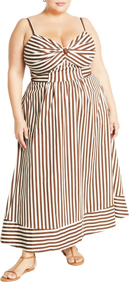 City Chic Plus Size Stripe Zaya Dress