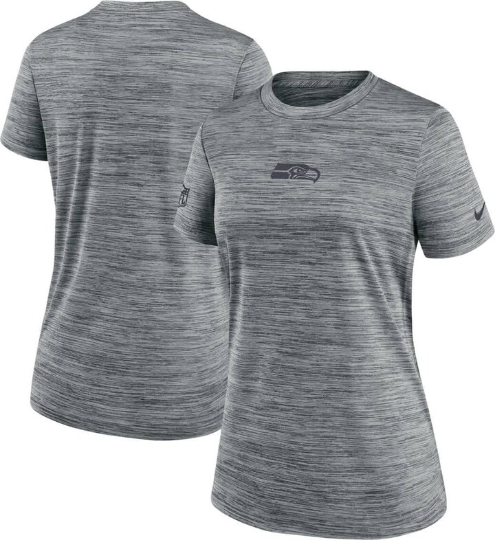 Women's Nike Gray Seattle Seahawks Sideline Velocity Dri-FIT T-Shirt