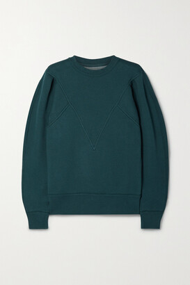 Isabel Marant Étoile - Midelia Paneled Cotton-blend Jersey Sweatshirt - Green