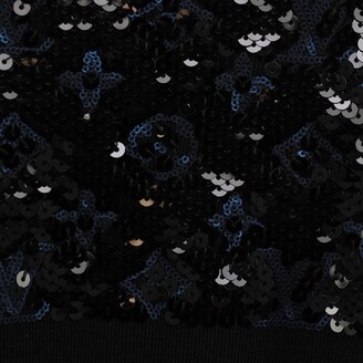 Louis Vuitton Brown Lurex Knit Contrast Suede Shoulder Patch Detail Cropped  Sweater XS Louis Vuitton
