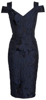 Thumbnail for your product : Maggy London Women's Floral Jacquard Cold Shoulder Sheath Dress