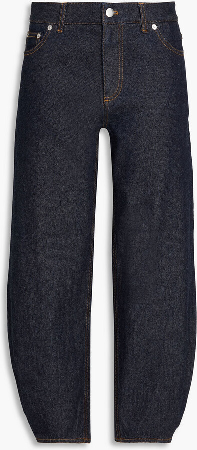 Tibi Cropped high-rise barrel-leg jeans ShopStyle